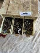 Box with drawers with nuts and bolts and misc
