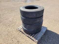 (4) Hercules H-502 295/75R22.5 Tires