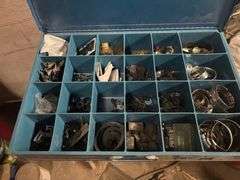 Box with Drawers electrical connecters hose nuts clamps washers bolts misc