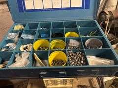 Box with Drawers electrical connecters hose nuts clamps washers bolts misc