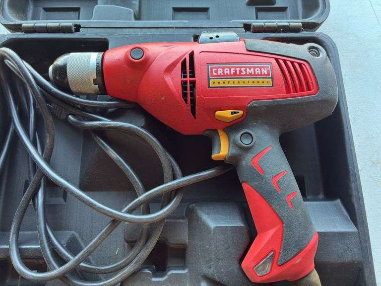 Craftsman 3/8” Corded Drill W/Laser and Case
