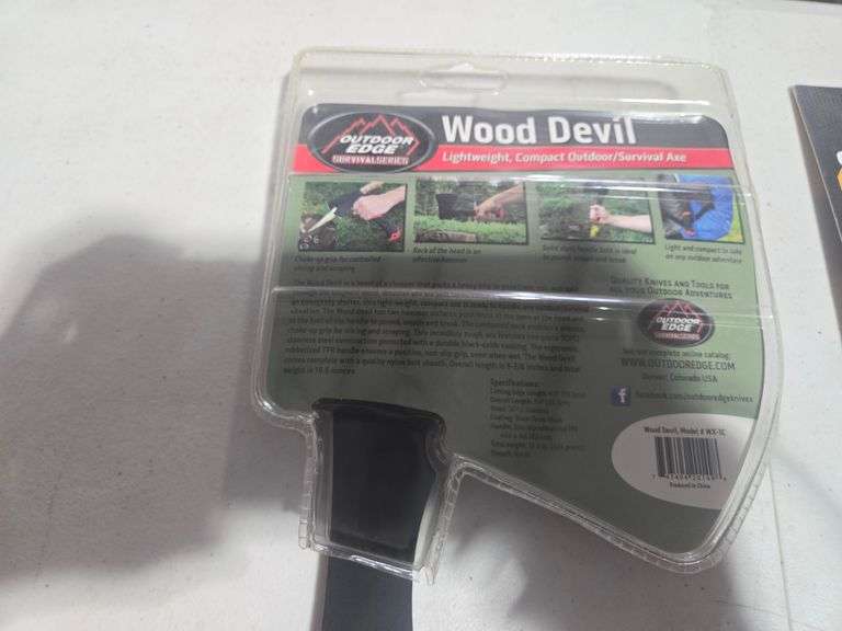 Outdoor Edge Wood Devil Survival Axe and Sharpener