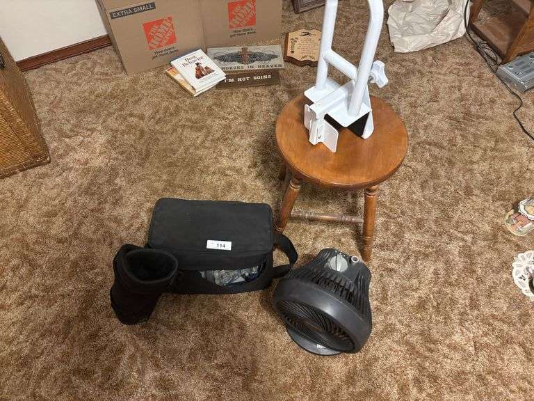 Boot, fan, stool, misc