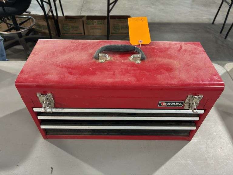Excel Tool Box w/chisels and Screw Drivers