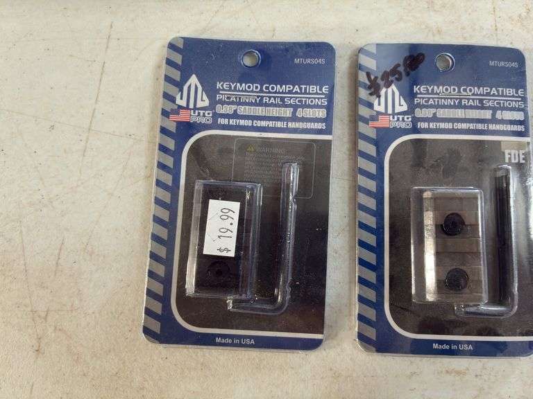 (4) UTG Keymod Compatible Picatinny Rail Sections