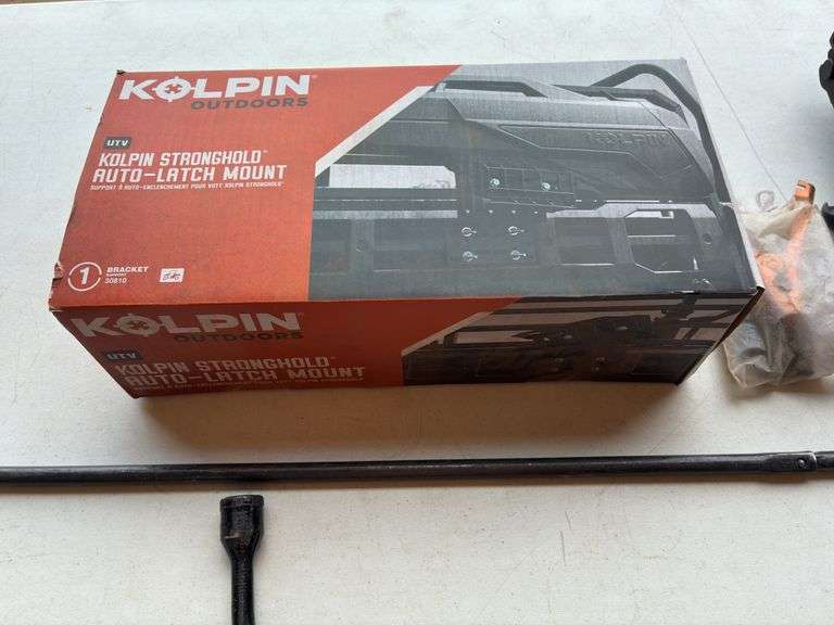 Kolpin Outdoors Strong Hold Auto-Latch Mount, Small Collapsible Jack, and Jumper Cable Clamp
