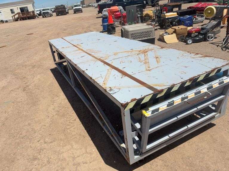 4x12x32 Steel Top Workbench on Casters