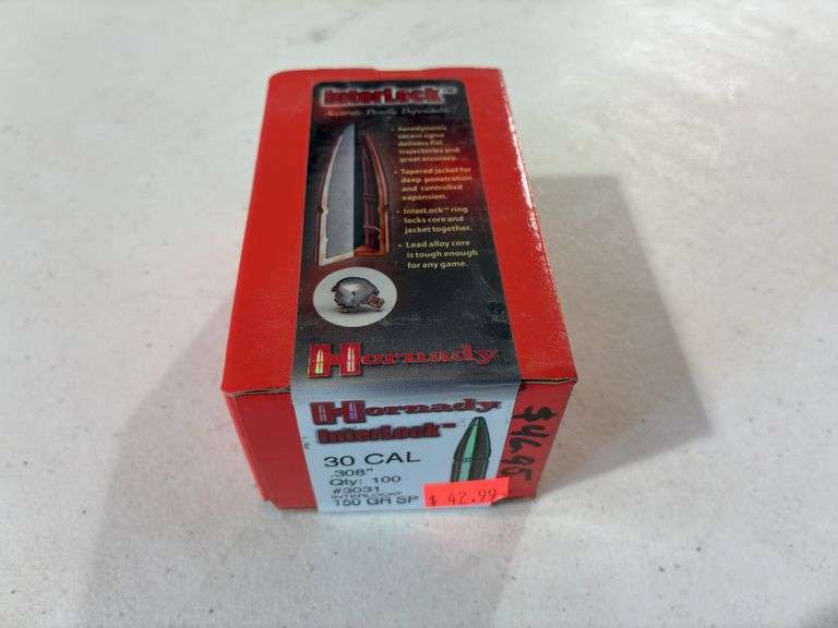 Box of Hornady Interlock .308 Bullet Tips