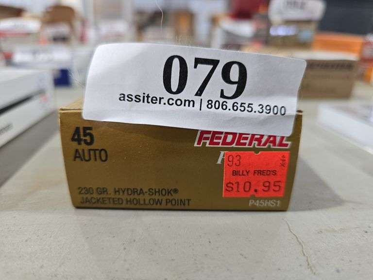 (20) Federal 45Auto 230gr Hydra-Shock JHP