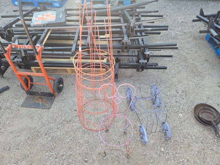 (4) Tomato Stands With (2) Plant Stands