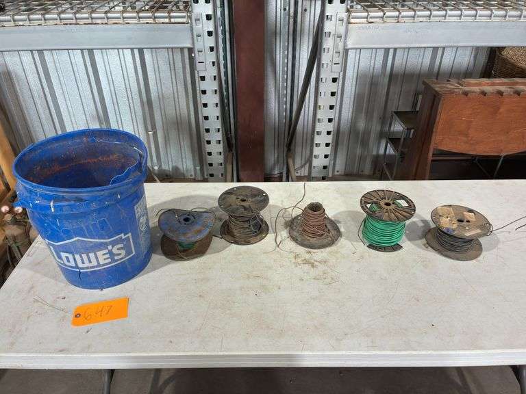 (5) Partial Spools of Various Wire