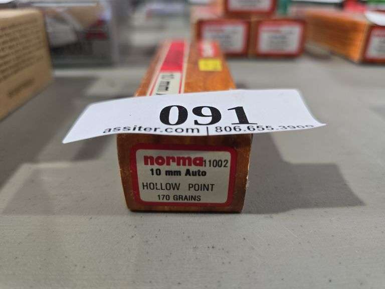 (20) Norma 10mm Auto 170gr HP