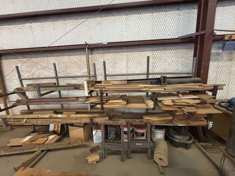 Wood misc and Metal Rack