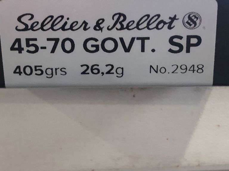 (20) Sellier & Bellot 45-70 Govt. SP 405gr 26.2g