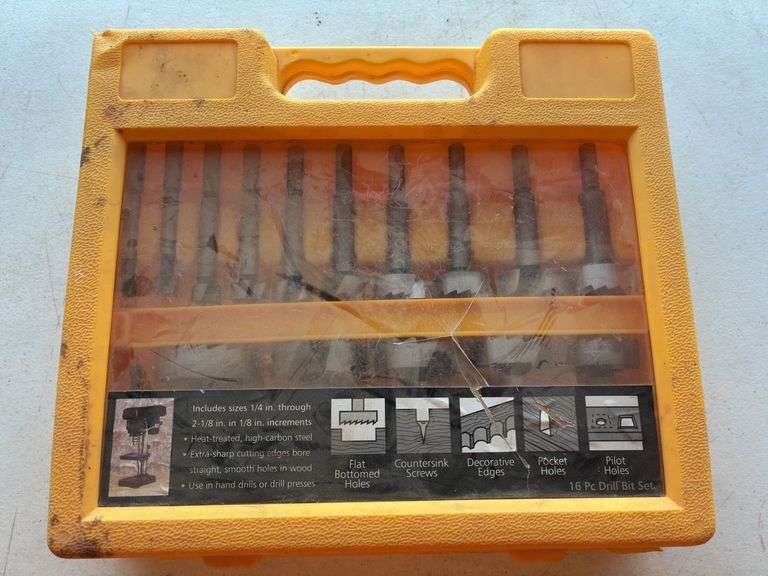 16 Piece Drill Bit Set in Case
