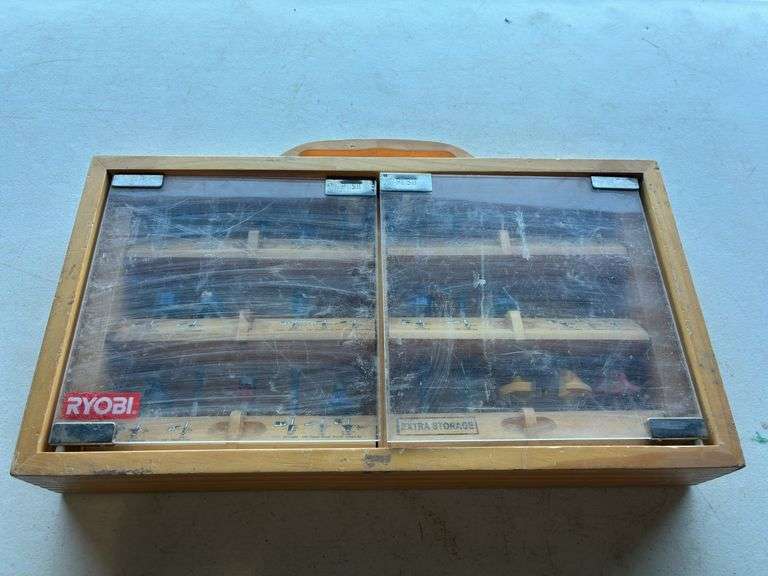 (26) Piece Router Bit Set in Wooden Case