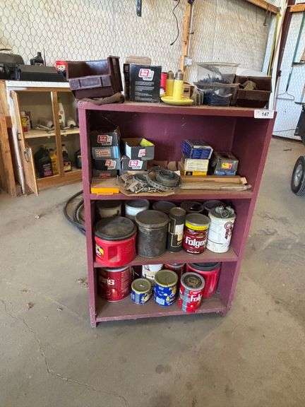 Shelf with misc items