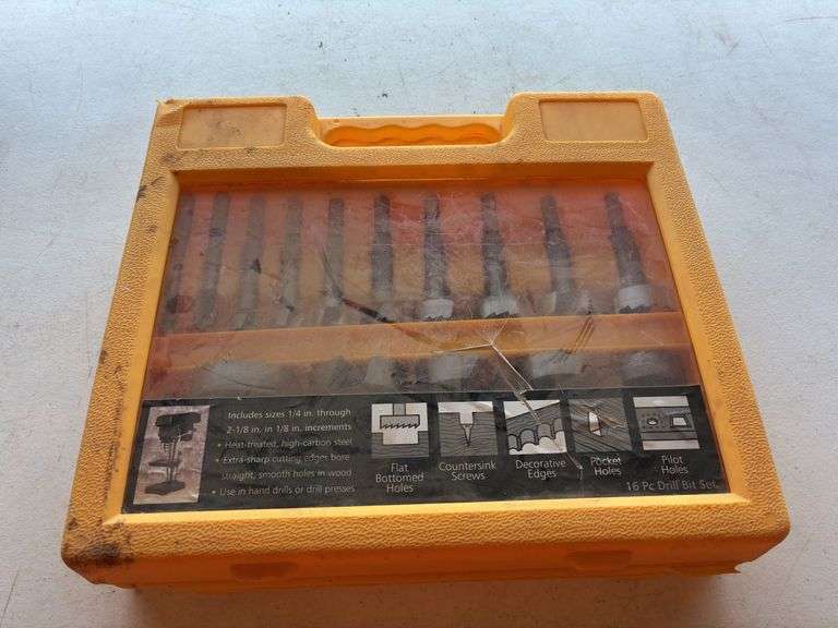 16 Piece Drill Bit Set in Case