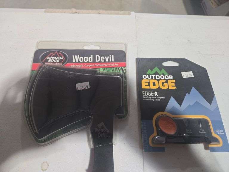 Outdoor Edge Wood Devil Survival Axe and Sharpener