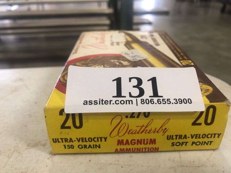 (19) Weatherby .270 Magnum 150gr SP Ultra-Velocity