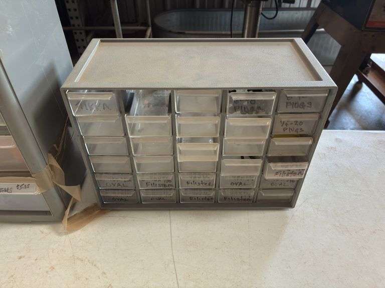 (3) Parts Bin Cabinets