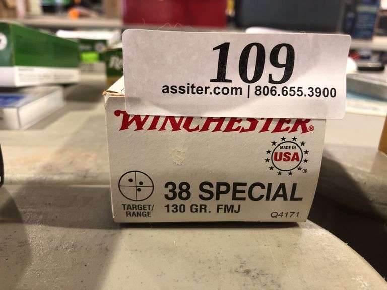 (50) Winchester .38 Spcl. 130gr FMJ Target