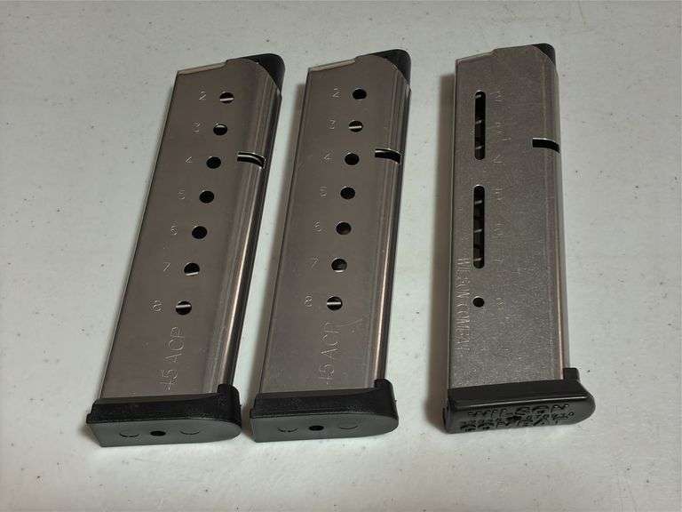 (3) 1911 8 Round 45ACP Magazines