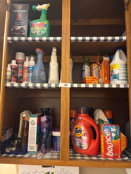 Tide washer, dry sheets, windex misc