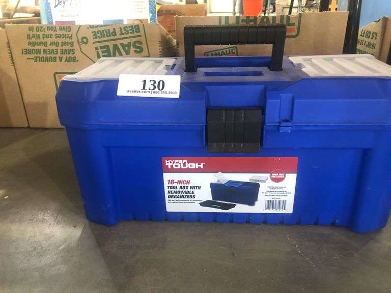 Hyper Tough Plastic Tool Box "No Tray" 16 x 7 x 8