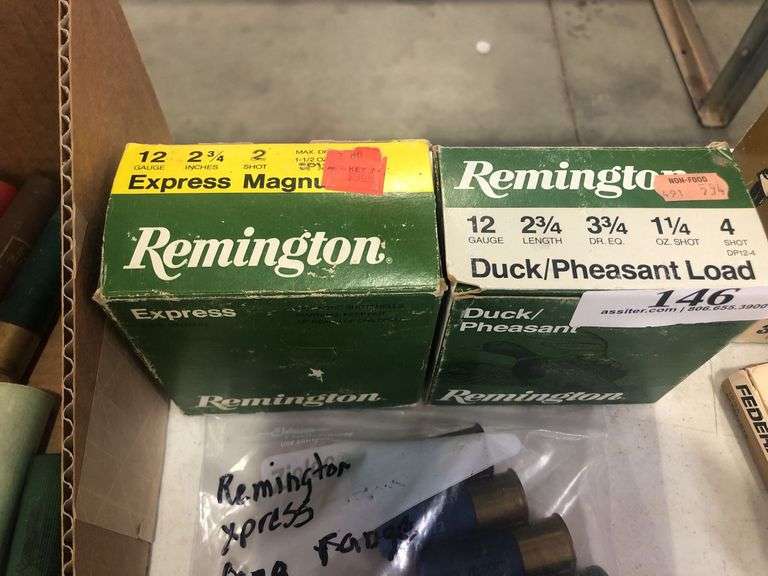 (22) Remington 12ga incl. 23/4 11/4oz 4 Shot & 2 Shot w/8 Express Long Range