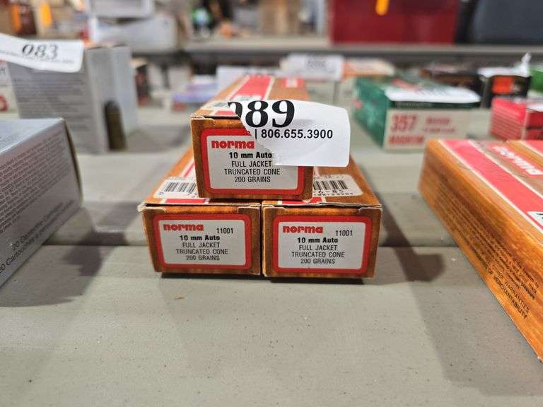 (60) Norma 10mm Auto 200gr FJ Truncated Cone