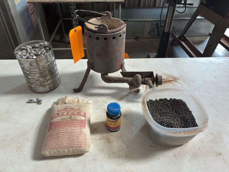 Lead Smelter w/Tub, Bag, and Bottle of Shot