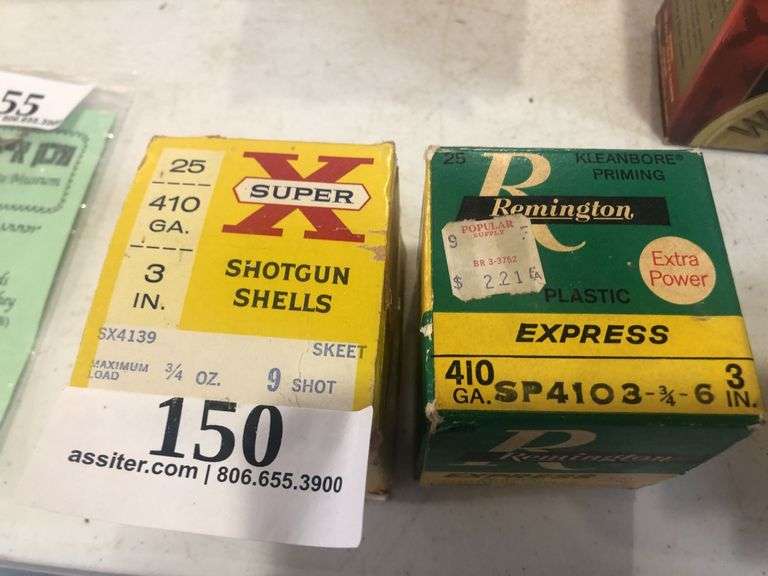 (22) Remington .410 3/4oz 6 Shot , (6) Super X 3/4oz 9 Shot Skeet