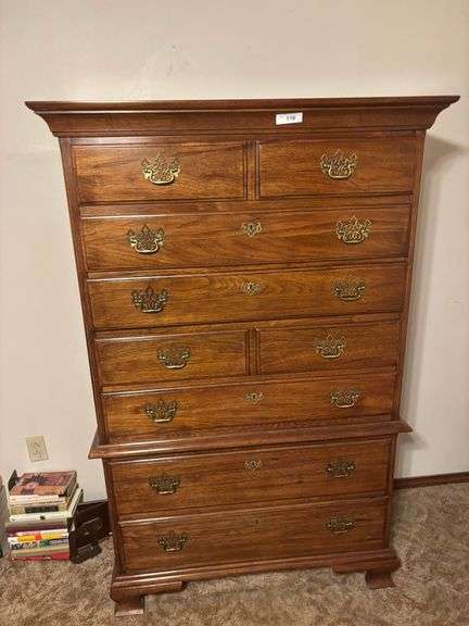Dresser with clothes