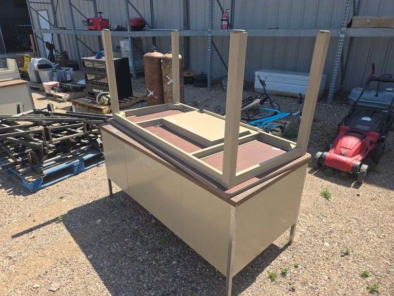 (2) Metal Desk