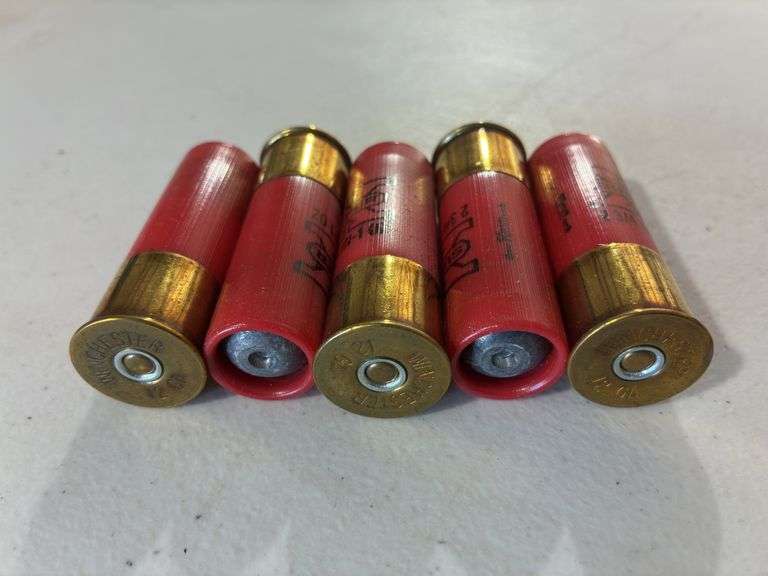 (5) Winchester 12 Guage Rifled Slug Hollow Point Shells