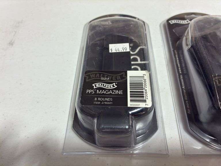 (2) Walter PPS 8 Round 9mm Magazines