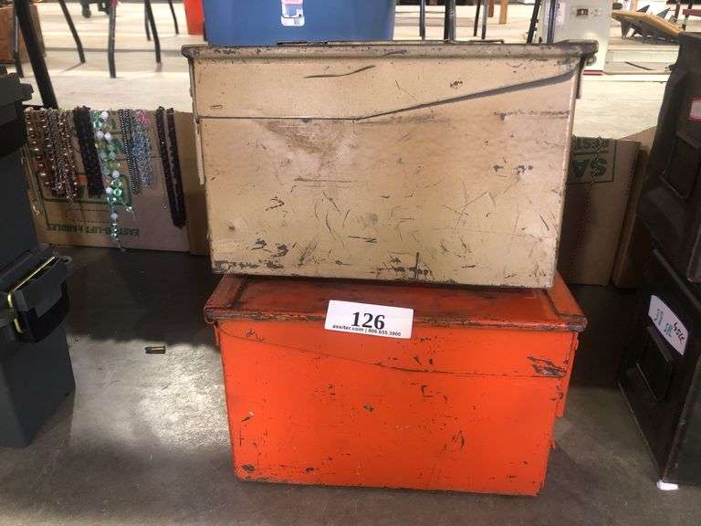 (2) Metal Ammo Boxes