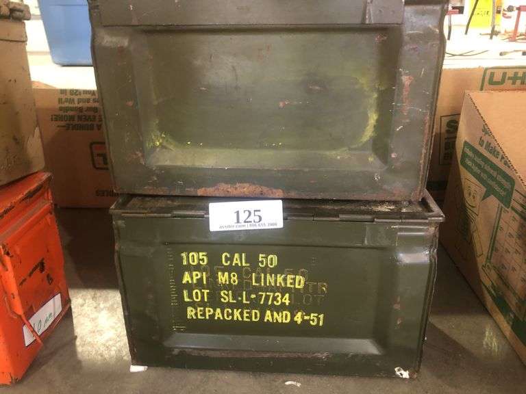 (2) Metal Ammo Boxes