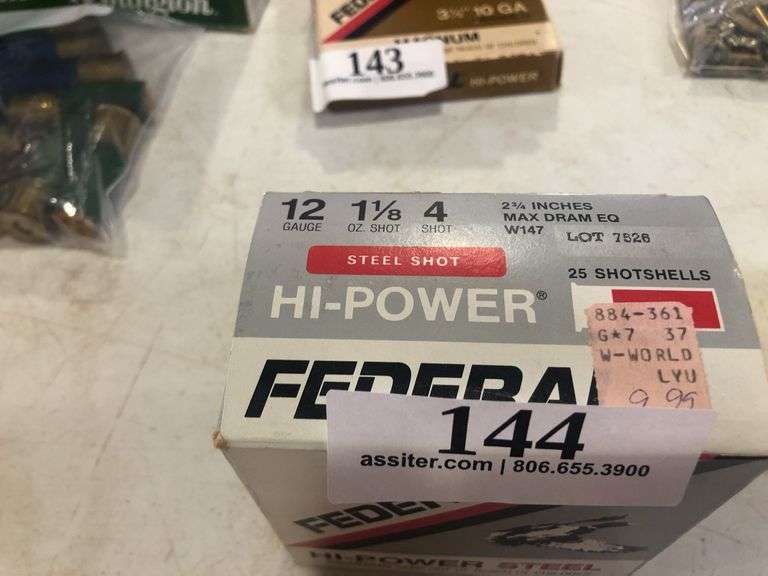 (25) Federal 12ga 11/8oz 4 Shot 23/4 Steel