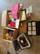 Mirror, power cords, misc decorations, cds misc