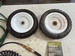 Extension Cord, (2) Recoil Air Hoses, (2) Airless Dolly Wheels