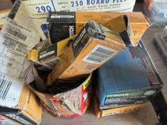 Cans and Buckets Containing Roofing Screws, Wood Screws, Finish Nails, and Nails