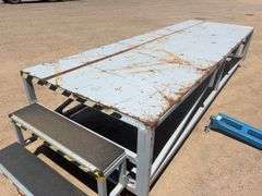 4x12x32 Steel Top Workbench on Casters