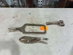 Vise C-Clamp, Vise Grips, and Vise Grip Welding Clamp