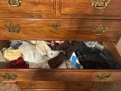 Dresser with clothes