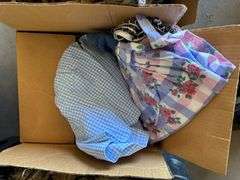 Misc clothing with cups, decor plates and baskets