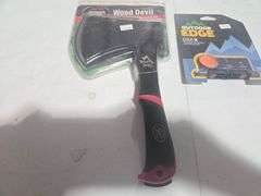 Outdoor Edge Wood Devil Survival Axe and Sharpener