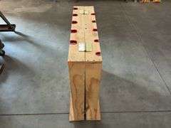 Foldable 10 Slot Wooden Gun Rack 32”Long x 33.5” Tall