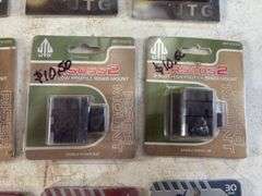 (5) UTG Flashlight/Laser Picatinny Rings (3) Riser Mounts (4) Top Ring Covers all for Various Makes 